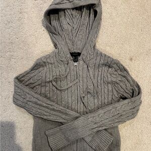 Forever 21 Cropped Cable Knit Sweater